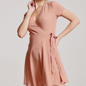 Pink wrap dress